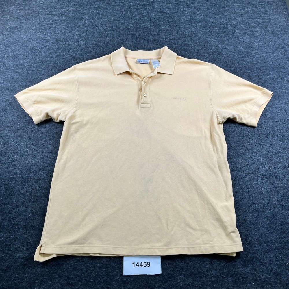 VTG Reebok Polo Shirt Mens Large Cotton Short Sleeve Golf Tennis Performance